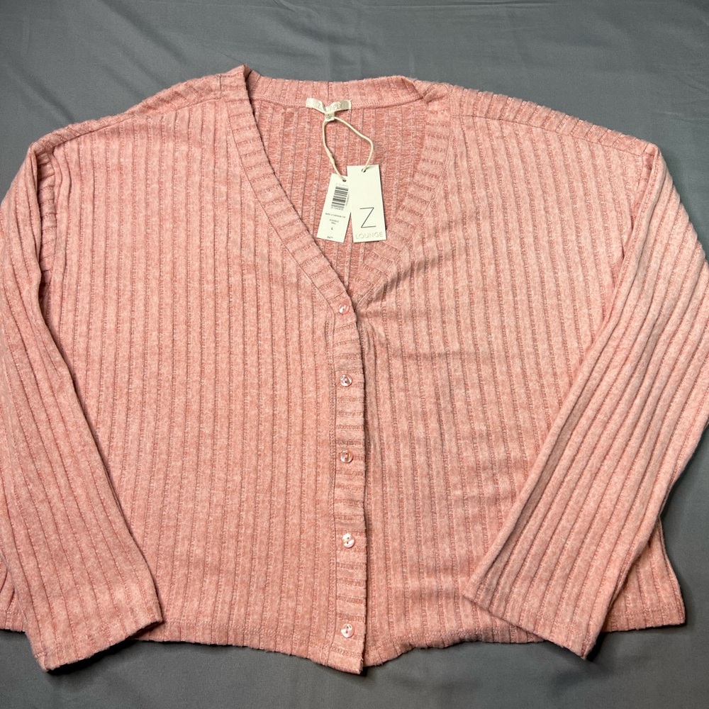 Z Supply Mara Long Sleeve Cardigan Top – Rosebud – Size L – NWT